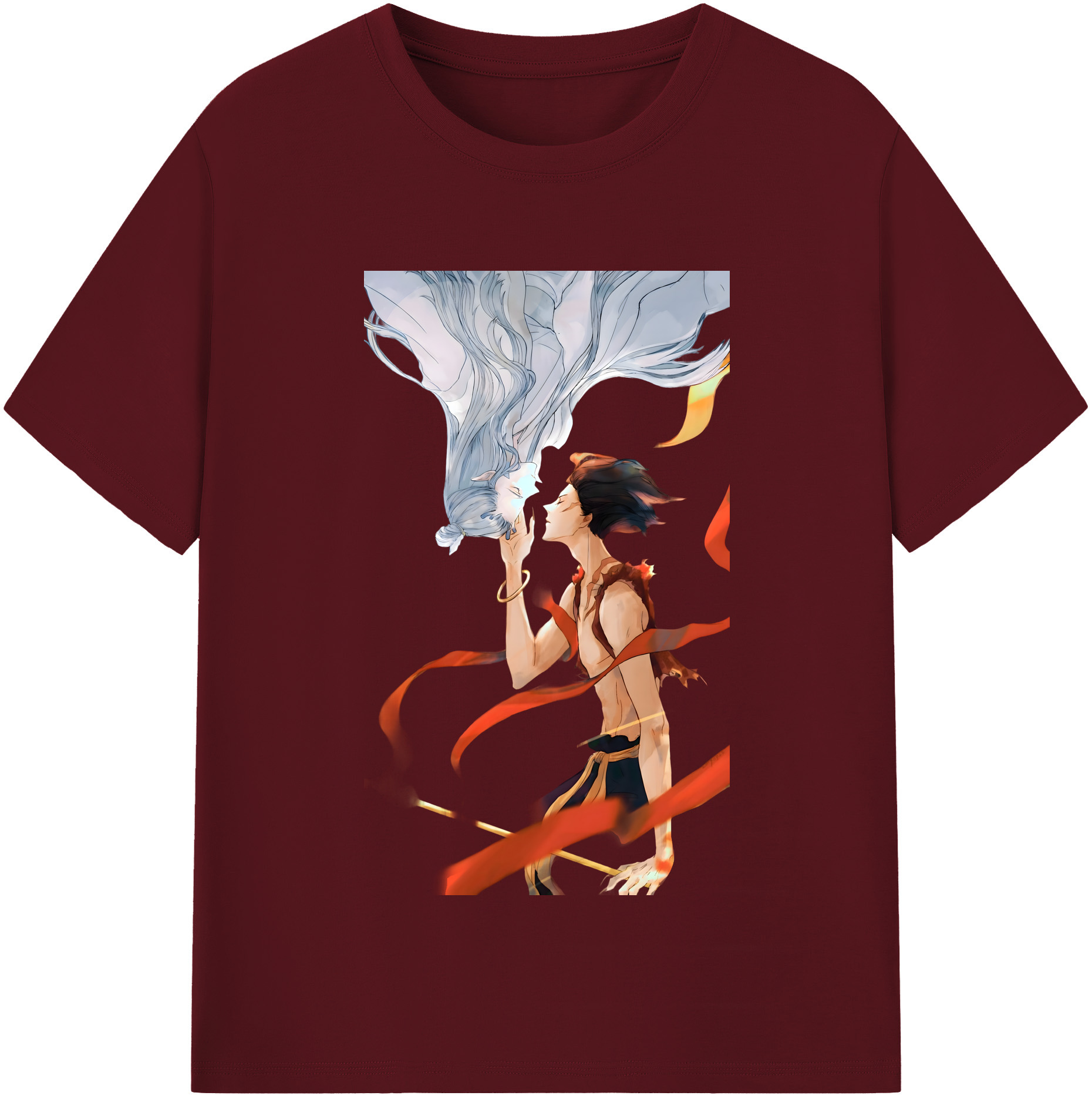 （画像用） Ne Zha 2 ナタ 魔童の大暴れ 綿100％半袖Tシャツ（フロントプリント）